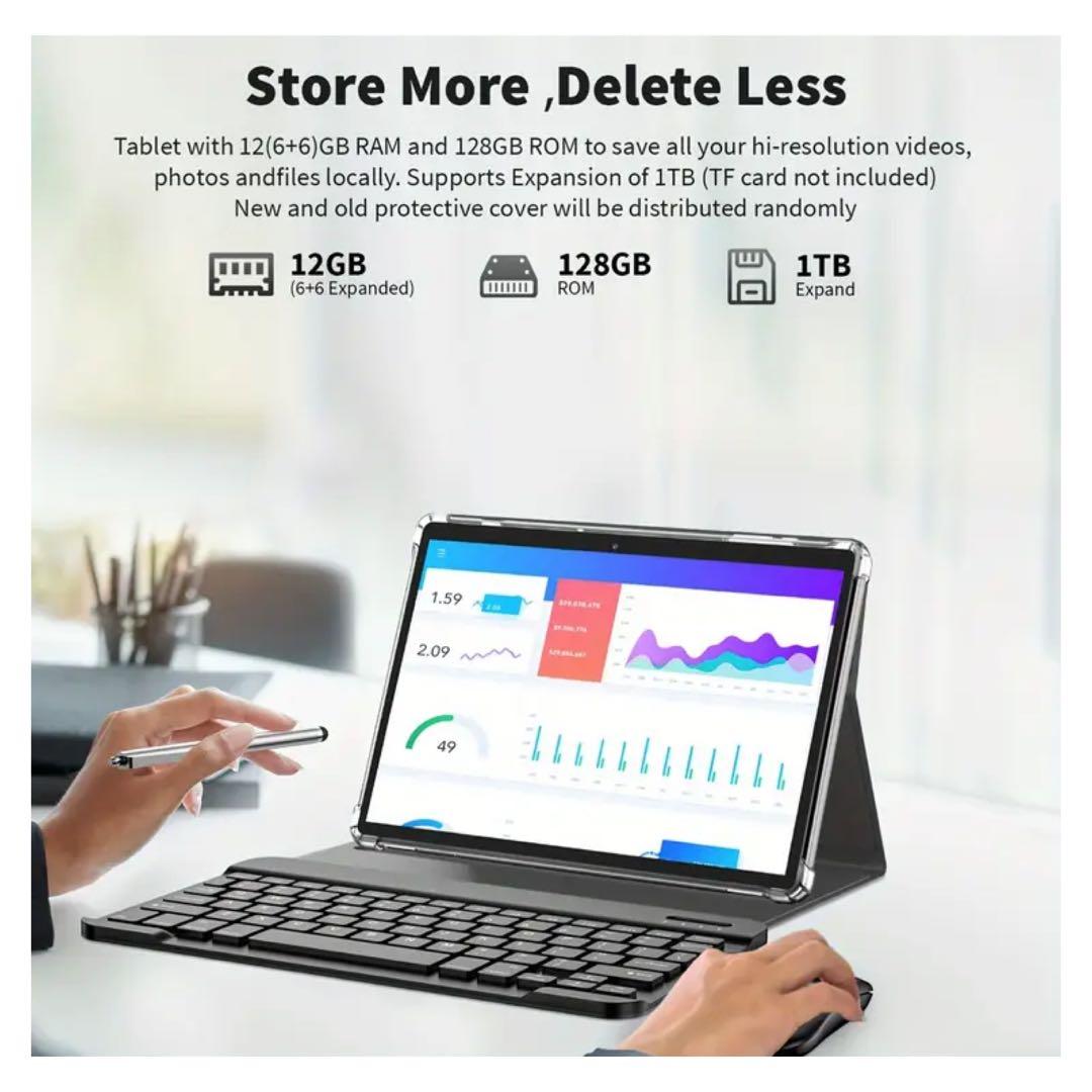 【新品】Relndoo Androidタブレット 12GB RAM 128GB