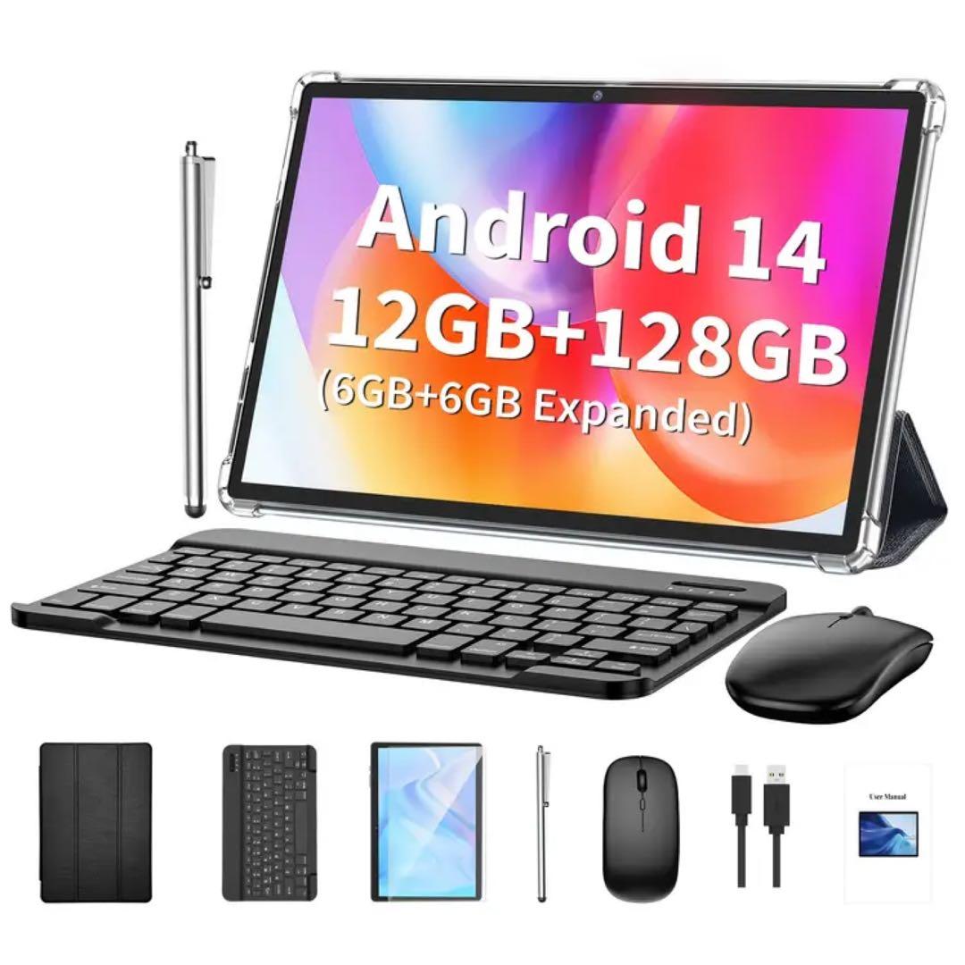 【新品】Relndoo Androidタブレット 12GB RAM 128GB