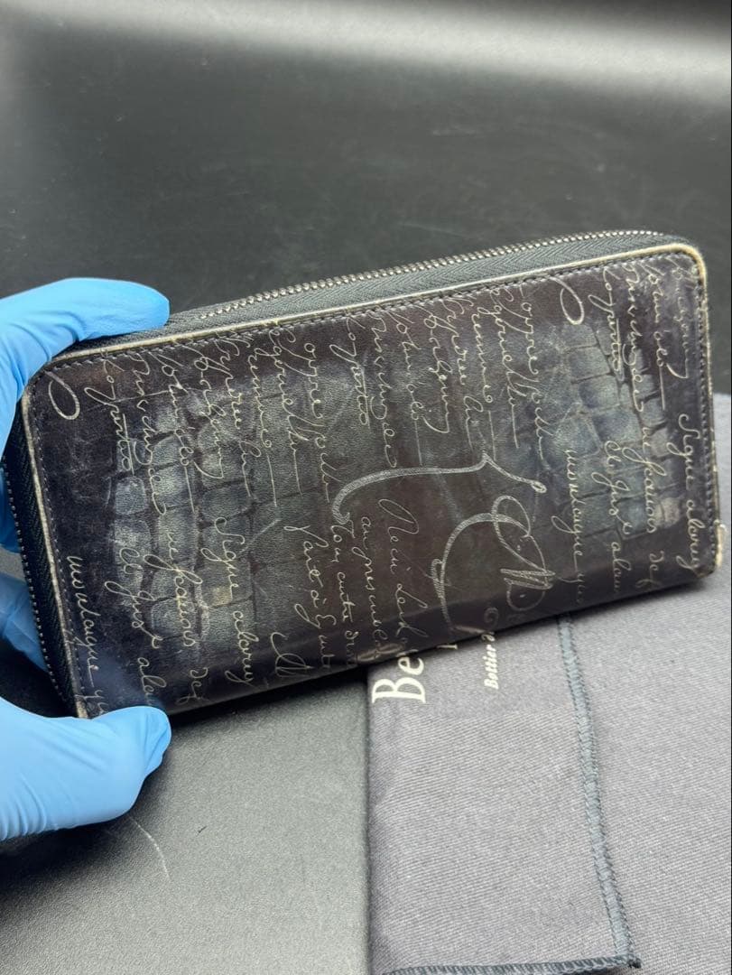 ベルルッティ　Berluti ブラックレザー長財布