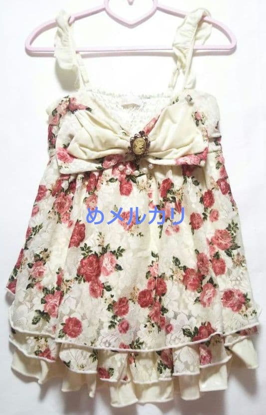 LIZ LISA リズリサ10周年 花柄 ビッグリボン キャミソール チュニック