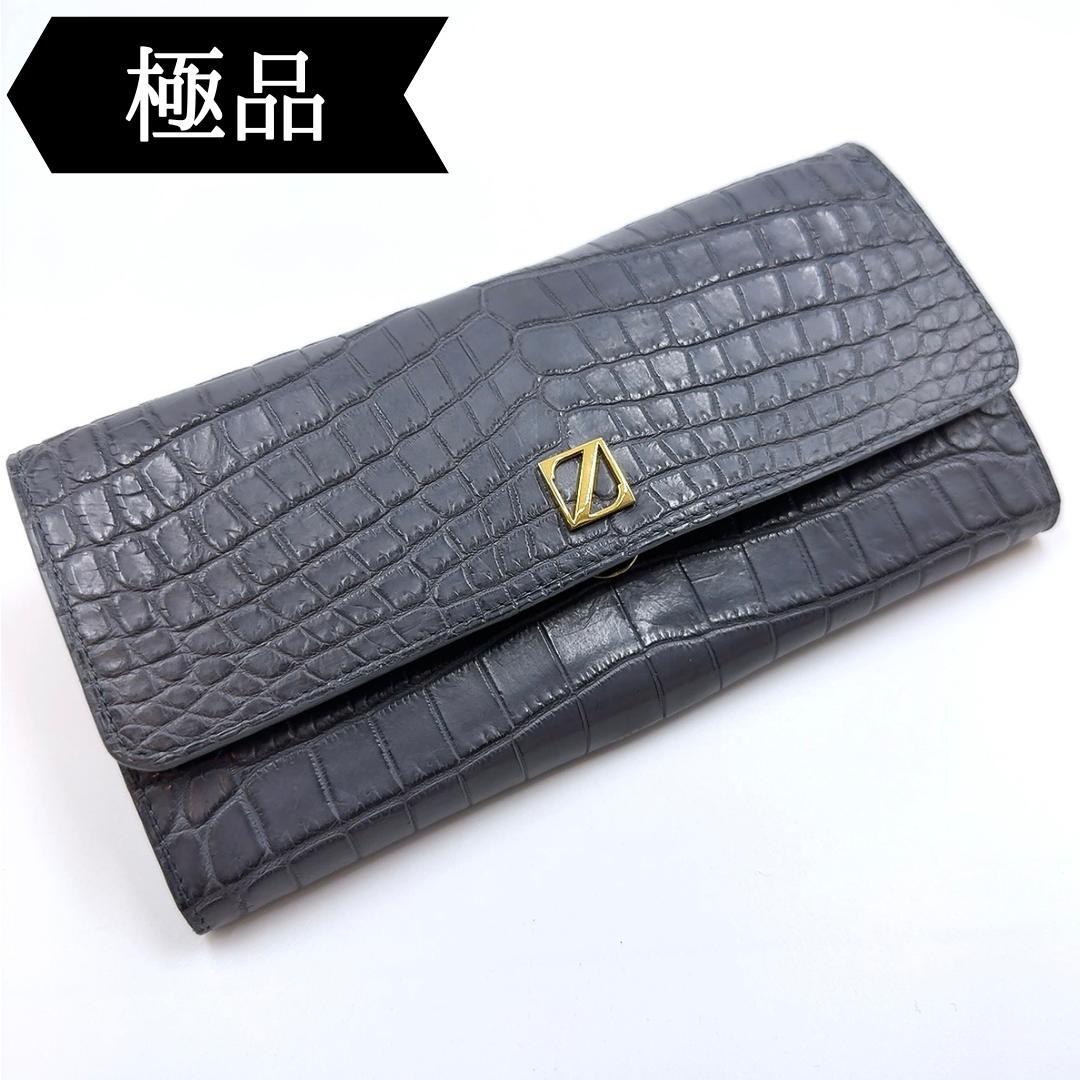 ◇ゼルパリ◇クロコ×レザー/ロングウォレット/長財布