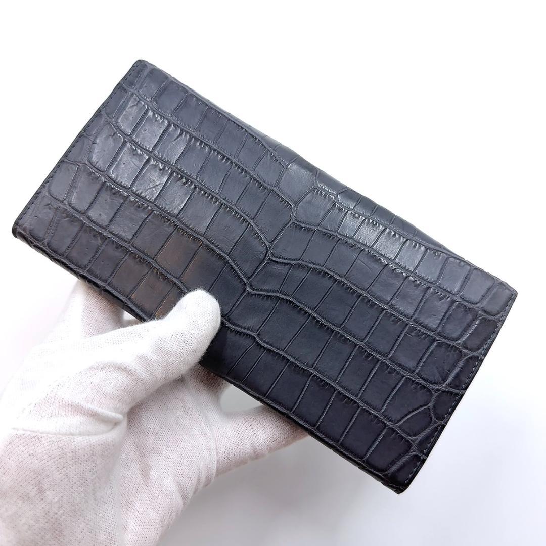 ◇ゼルパリ◇クロコ×レザー/ロングウォレット/長財布