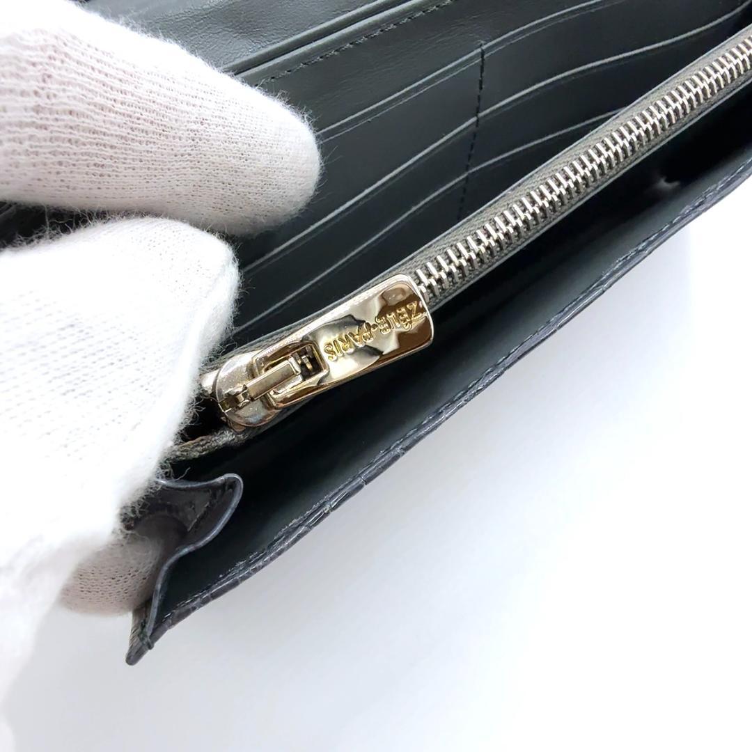 ◇ゼルパリ◇クロコ×レザー/ロングウォレット/長財布