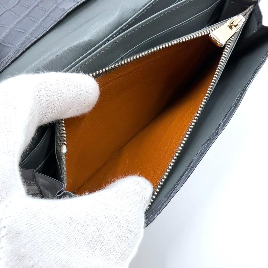 ◇ゼルパリ◇クロコ×レザー/ロングウォレット/長財布