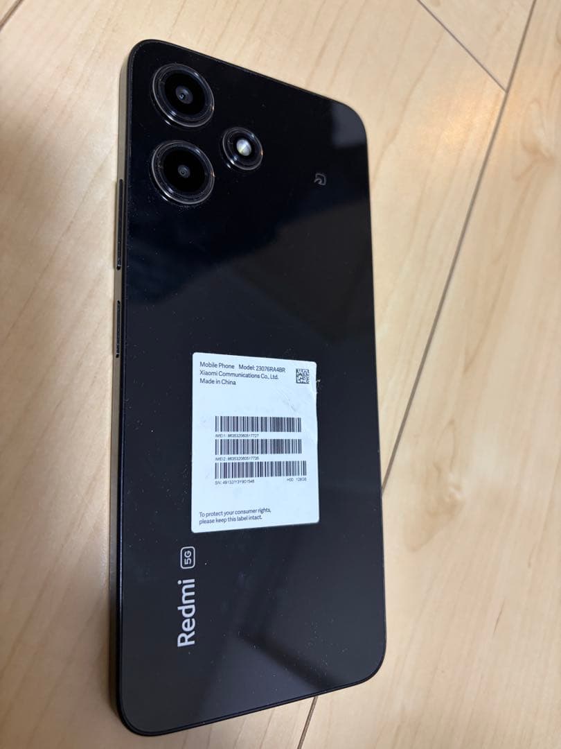 Xiaomi Redmi 12 5G 本体 4GB/128GB　ブラック