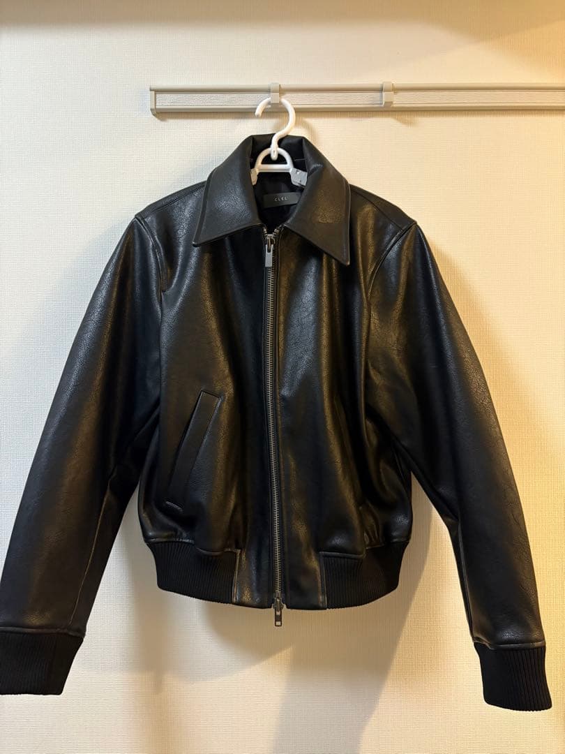 CLEL ディープテクスチャーブルゾン ブラック　Sサイズ