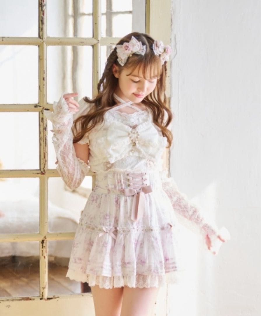 LIZLISA アームウォーマー付ビスチェトップス