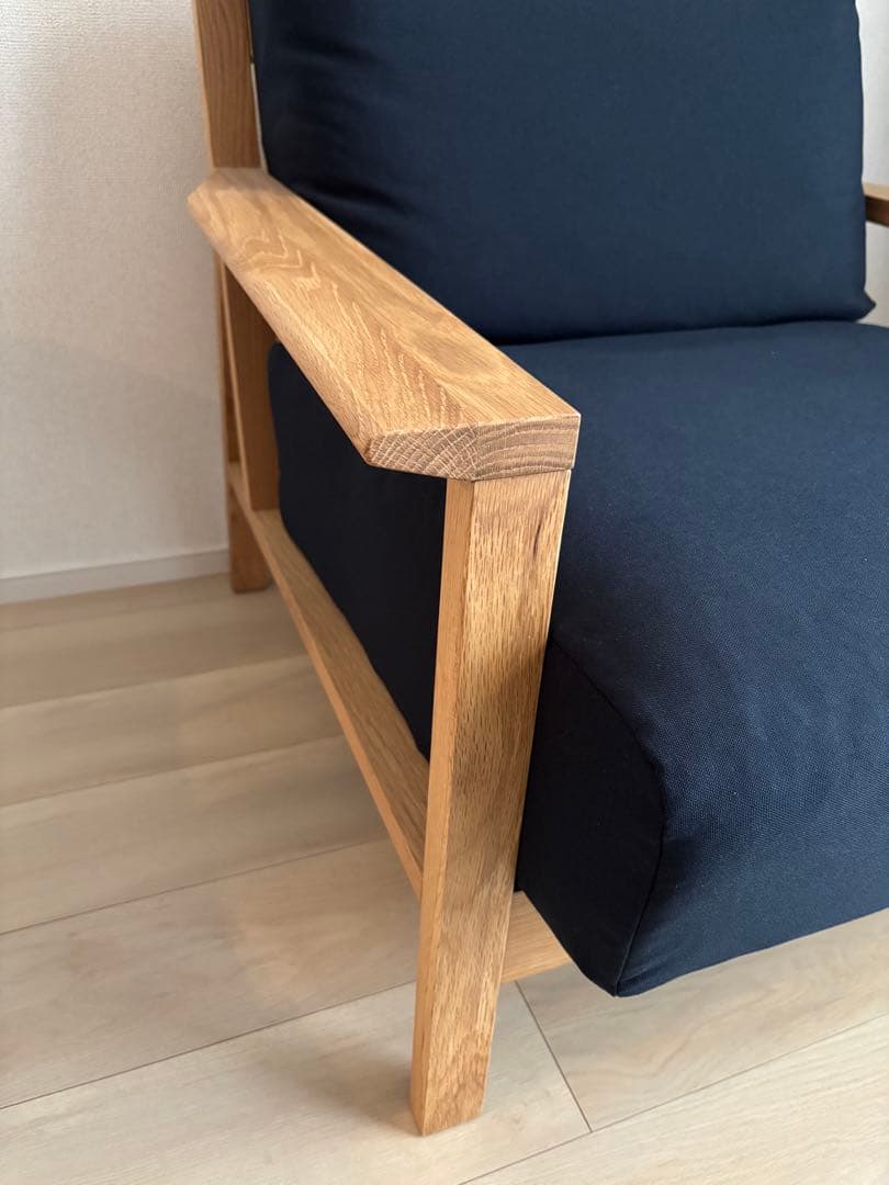 専用 無印良品 ソファ本体木製フレームフェザーポケットコイル 1シーター