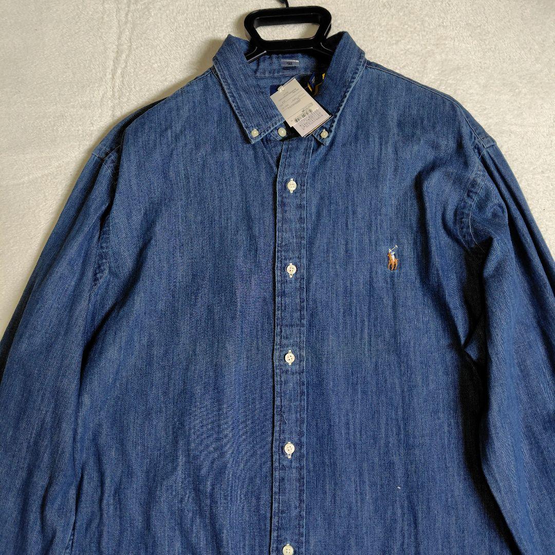 新品　現行　2XL　ポロラルフローレン　デニムシャツ　クラシックフィット　刺繍