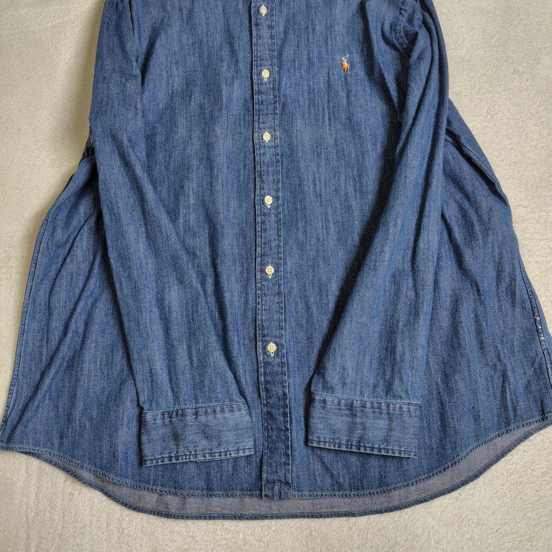 新品　現行　2XL　ポロラルフローレン　デニムシャツ　クラシックフィット　刺繍