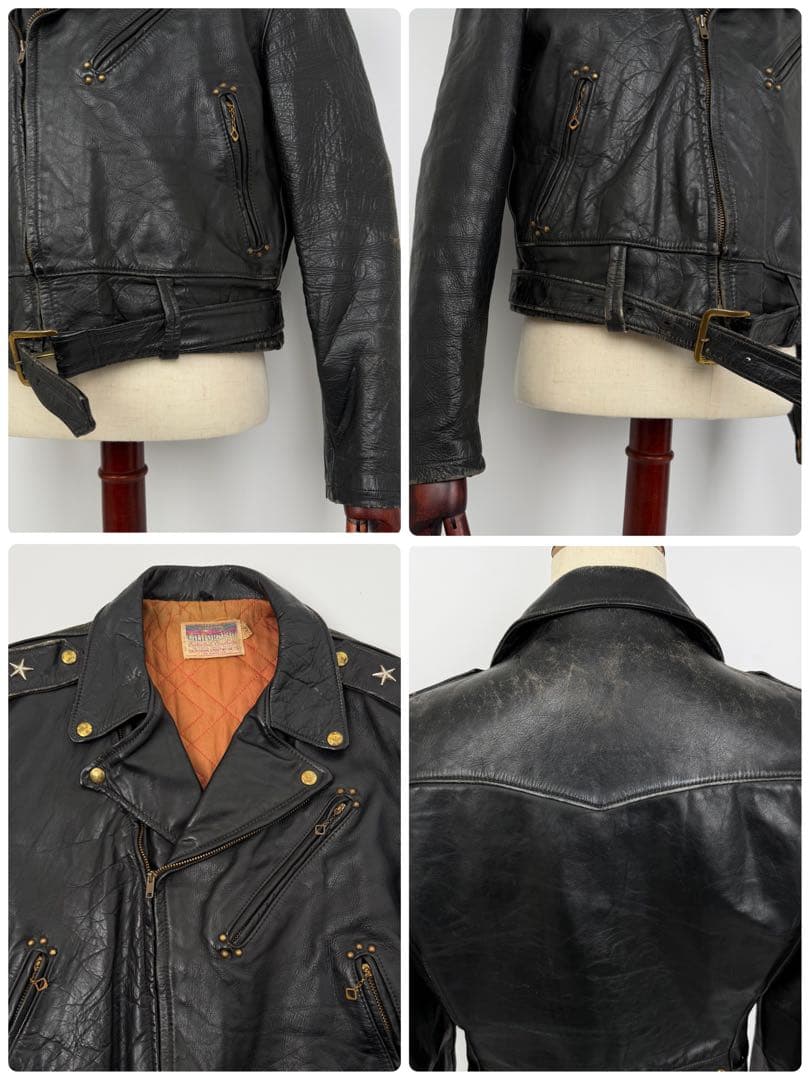 希少 CALIFORNIAN 50s 2スター レザーライダースジャケット 42