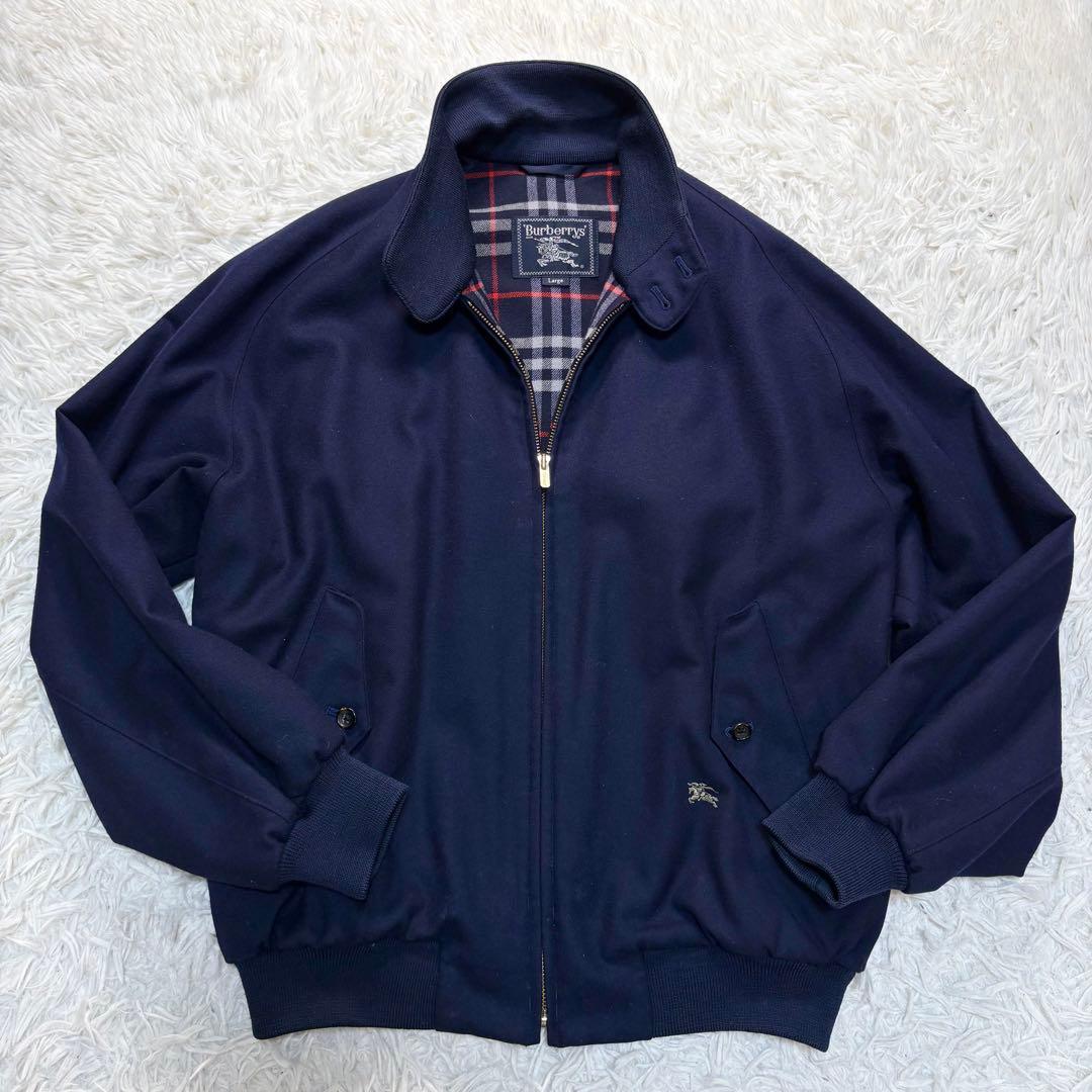 美品 希少 バーバリーズ 90s ハリントンジャケット ノバチェック ウール