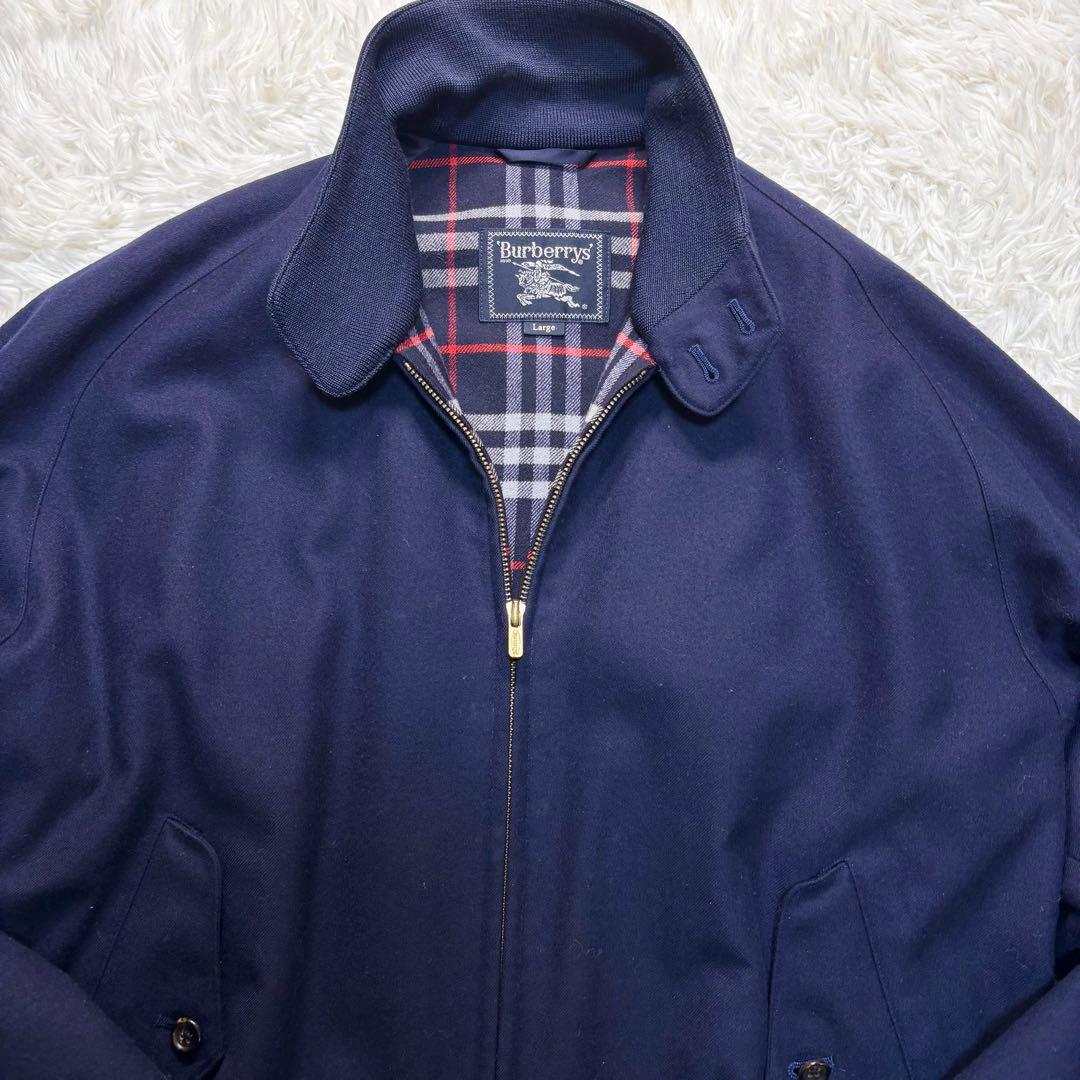美品 希少 バーバリーズ 90s ハリントンジャケット ノバチェック ウール