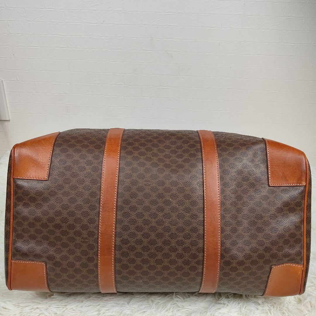 CELINE　ボストン　マカダム　トリオンフ　大容量　PVC　レザー　旅行鞄