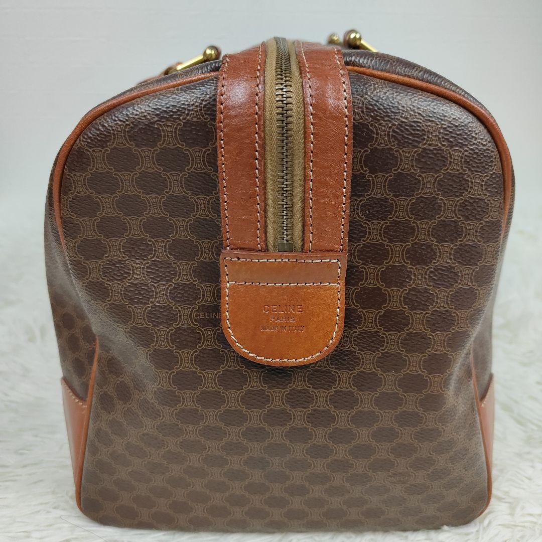CELINE　ボストン　マカダム　トリオンフ　大容量　PVC　レザー　旅行鞄