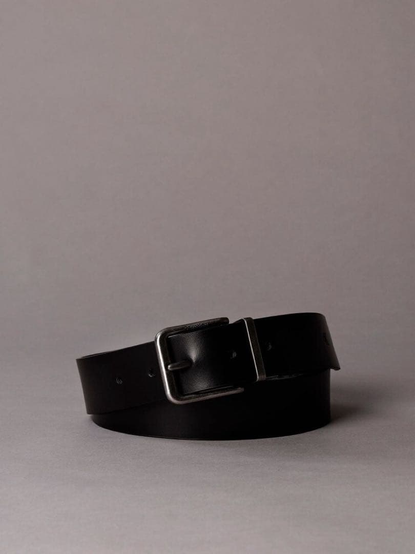  ベルトブラックレザーリバーシブルベルトギフトボックス付き