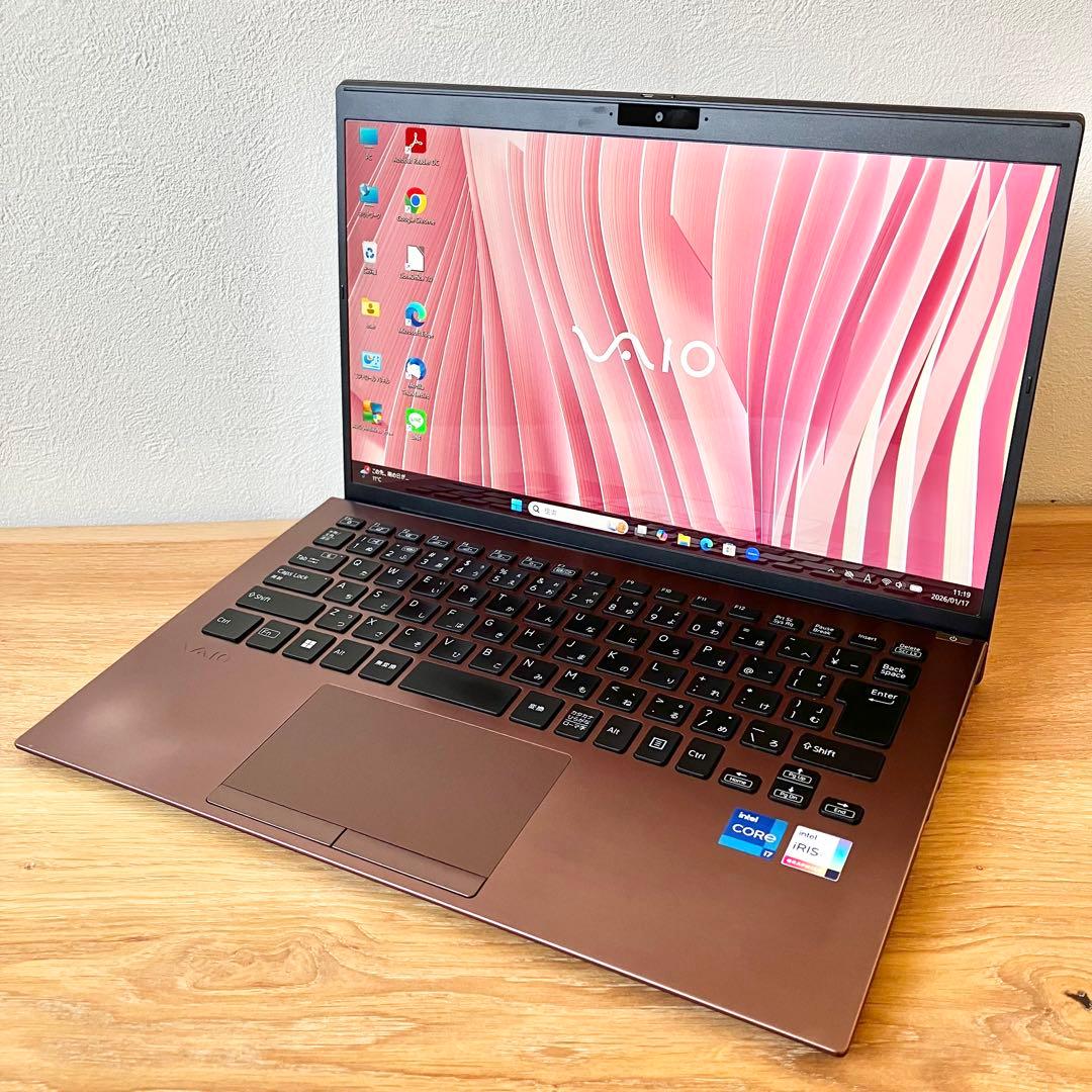 VAIO i7 32GB SSD512GBタッチ軽量Windows11ノートPC
