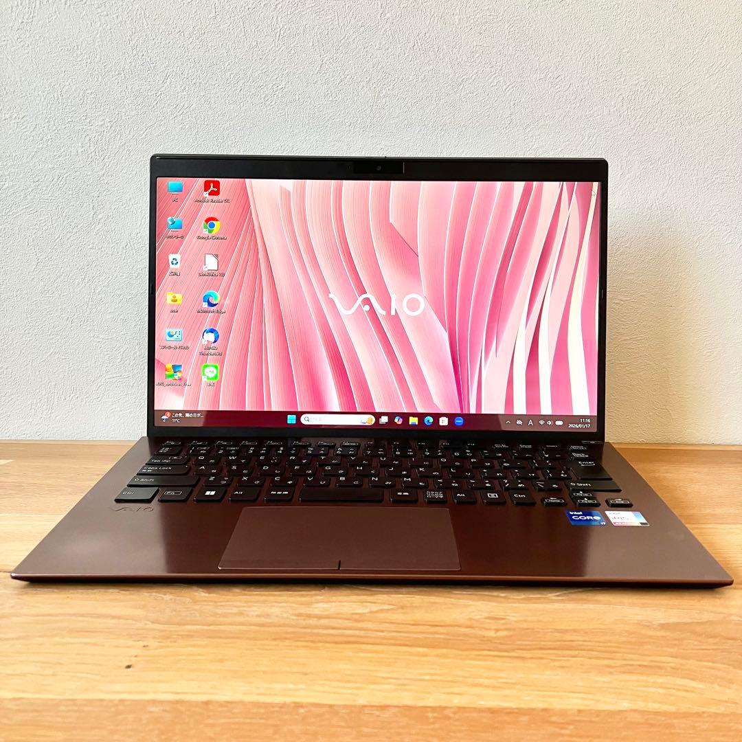VAIO i7 32GB SSD512GBタッチ軽量Windows11ノートPC