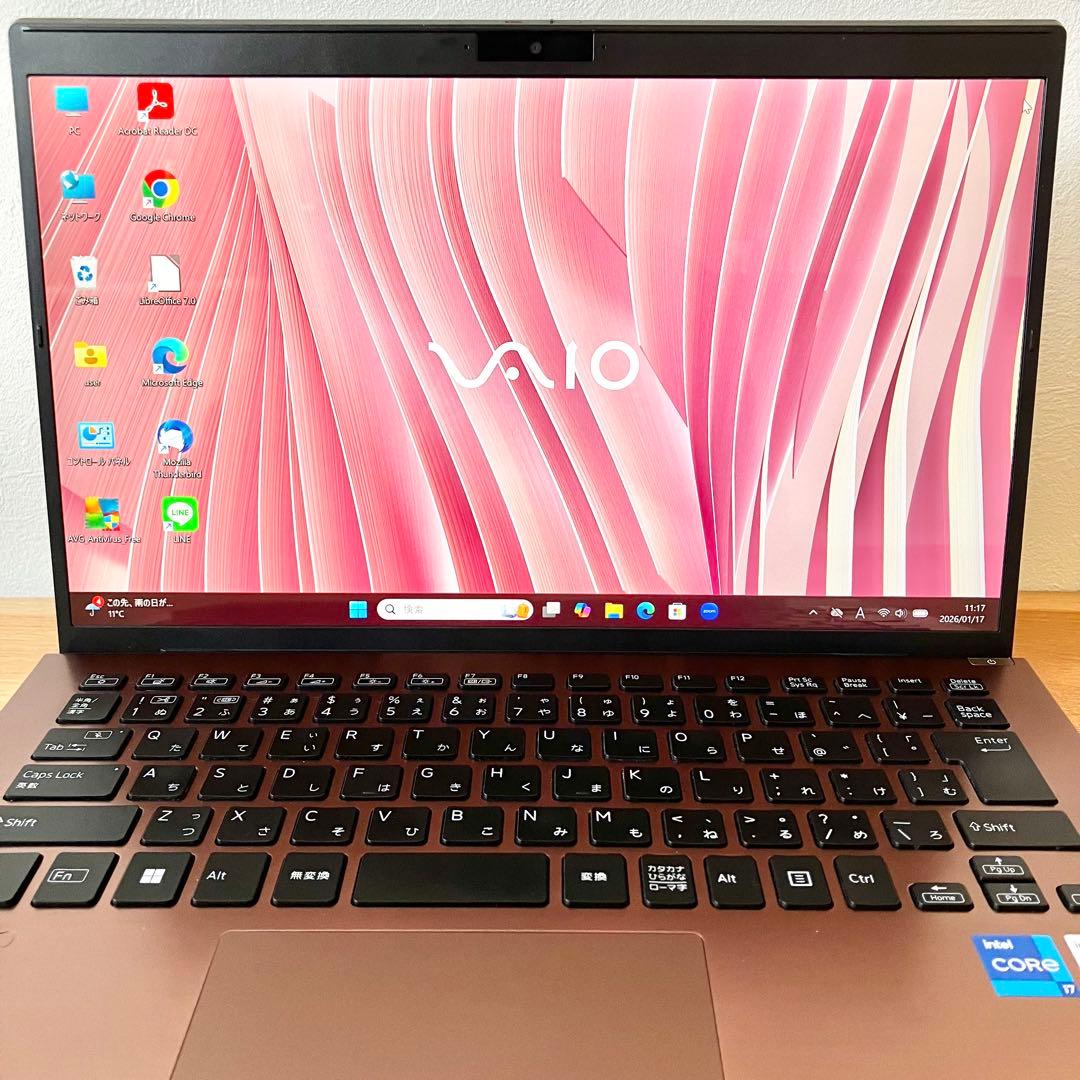 VAIO i7 32GB SSD512GBタッチ軽量Windows11ノートPC