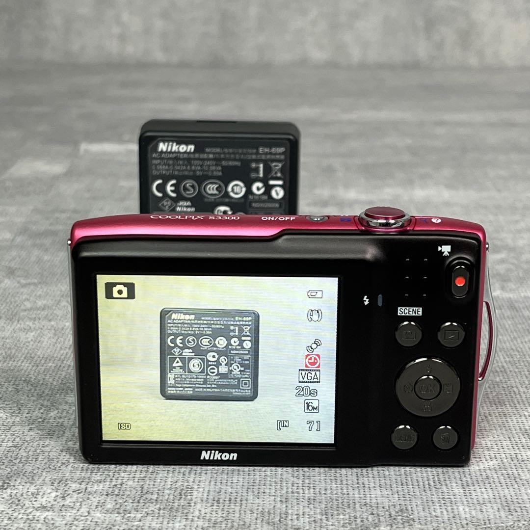 Nikon COOLPIX S3300 PK ストロベリーピンク デジカメ