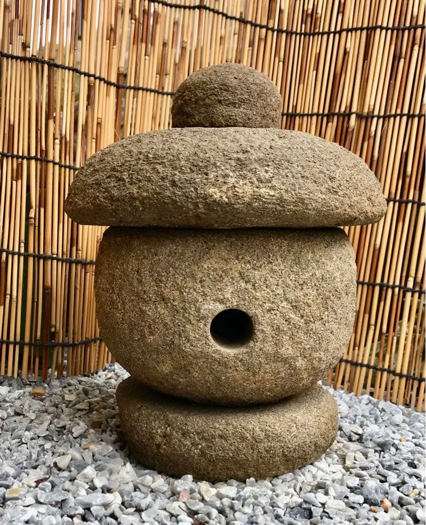 【天然石・箱庭灯篭・石灯篭・茶庭坪庭灯篭】庭石オブジェ置物ガーデニング造園飾り石