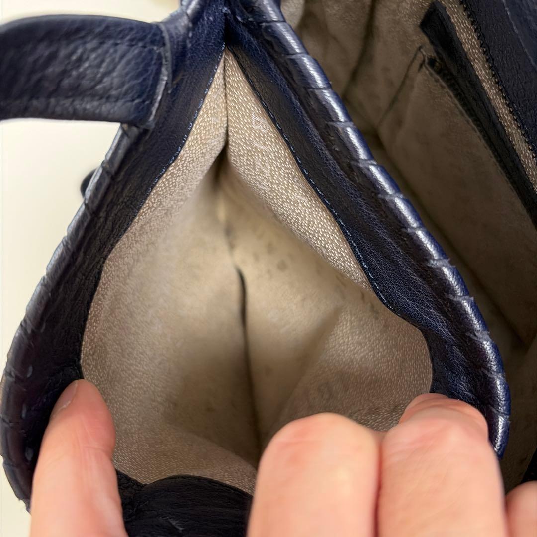 Ibiza ネイビー クロコダイル ハンド、ショルダー 2way 未使用品！