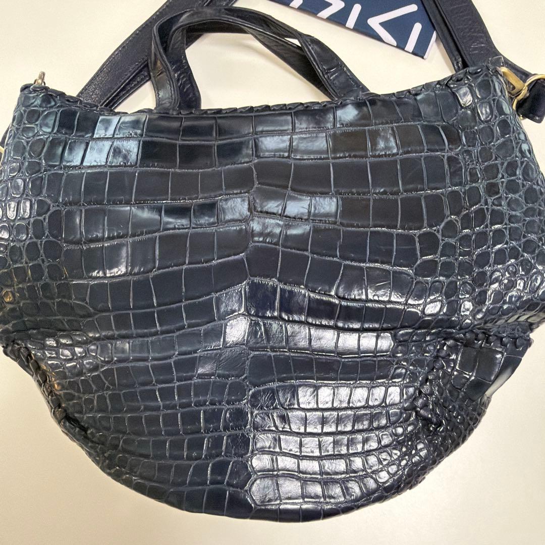 Ibiza ネイビー クロコダイル ハンド、ショルダー 2way 未使用品！