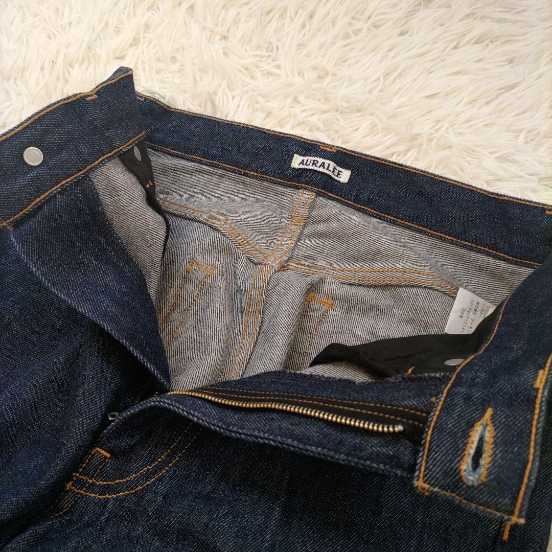 【美品】AURALEE オーラリー ハードツイストデニム 5ポケットパンツ 25