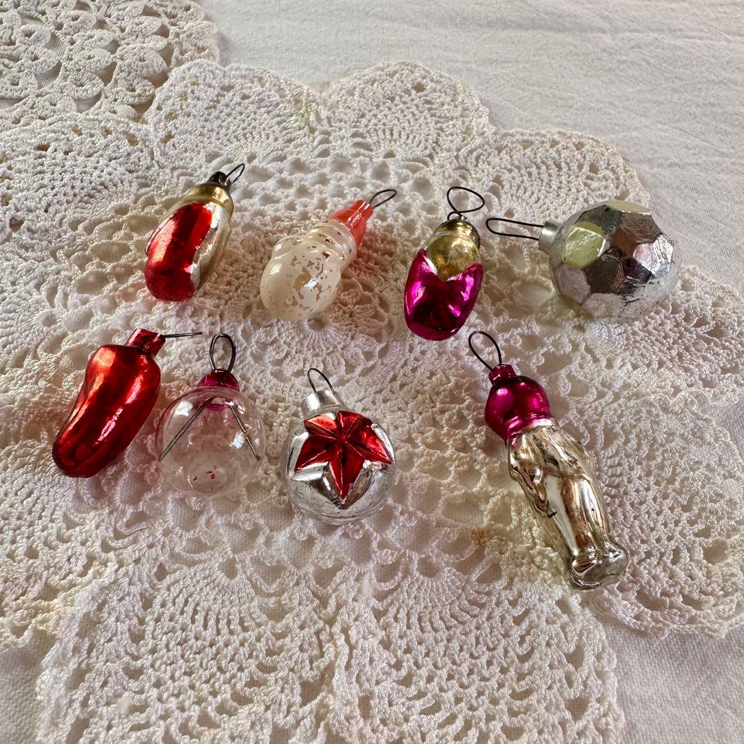 美品　ヴィンテージ　ミニオーナメント　マトリョーシカ　スノーマン　ミニツリー