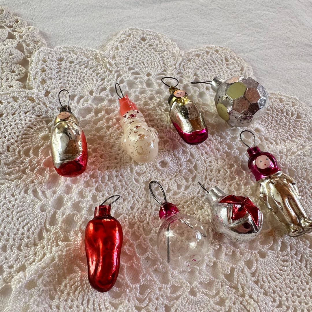 美品　ヴィンテージ　ミニオーナメント　マトリョーシカ　スノーマン　ミニツリー