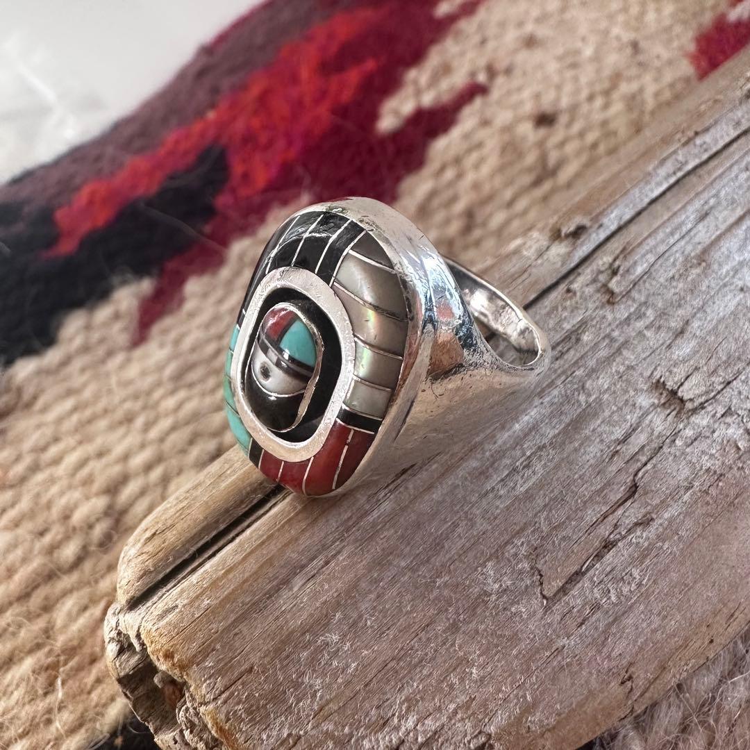 Don Dewa ズニ族 希少 18号 ドンデワ スピナーサンフェイス インレイ