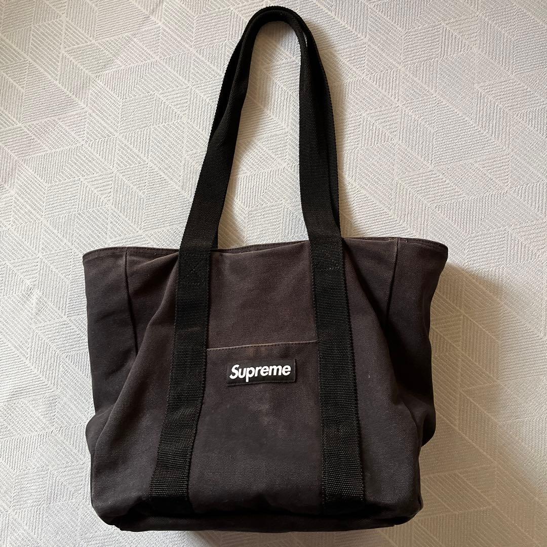 Supreme ブラック　キャンパス トートバッグ　20AW ボックスロゴ
