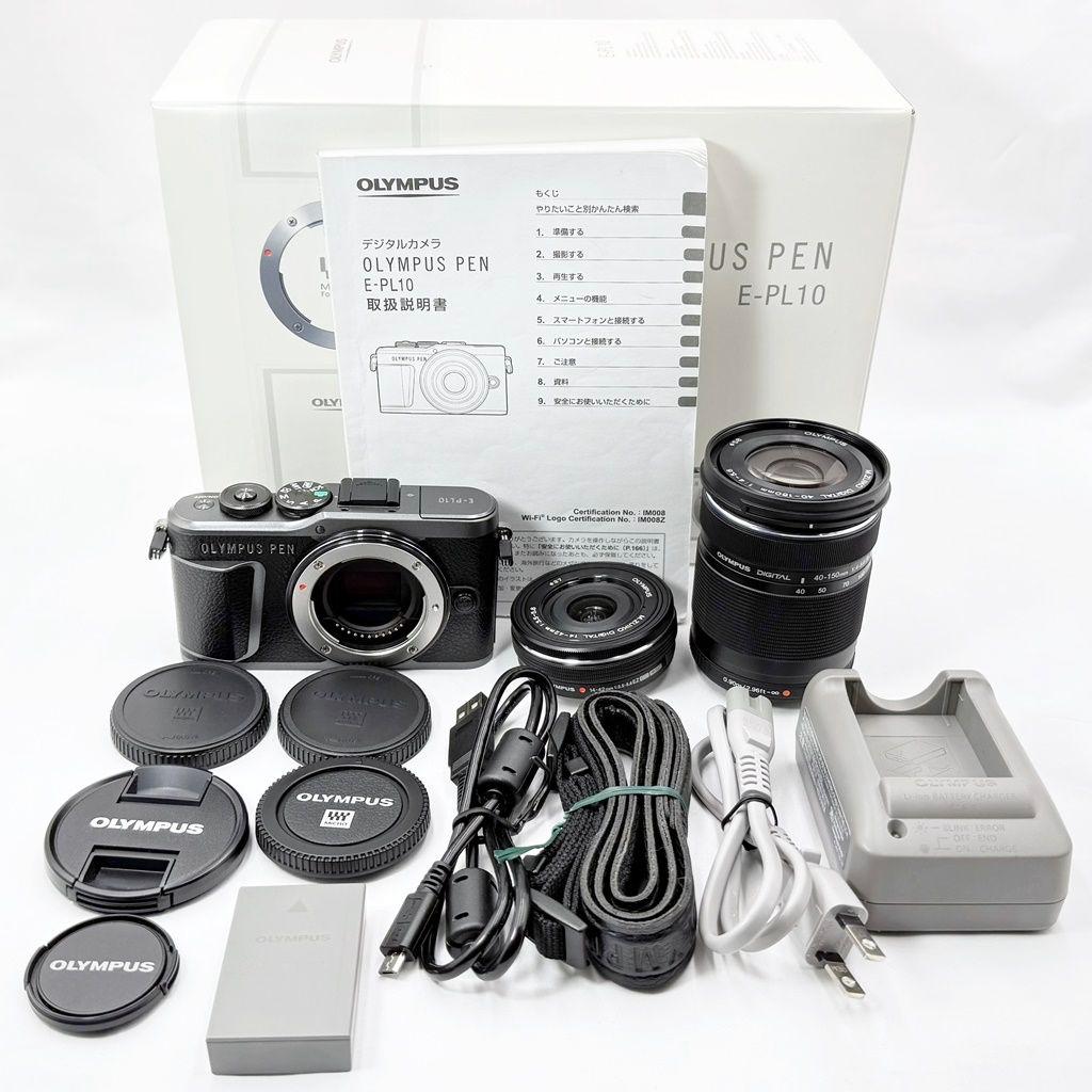 【美品】オリンパス PEN E-PL10 ダブルズームキット ミラーレス カメラ
