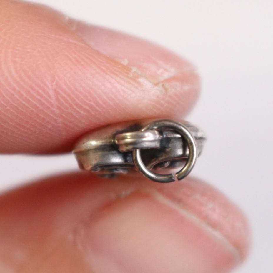 30s　スウィートハートジュエリー 　小振り　 ハート　チャーム 波　アールデコ