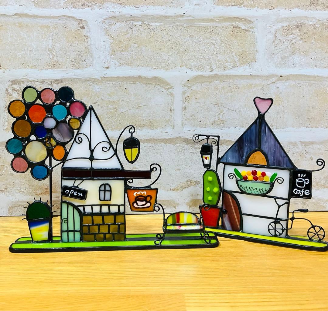 ステンドグラス　cafe4点