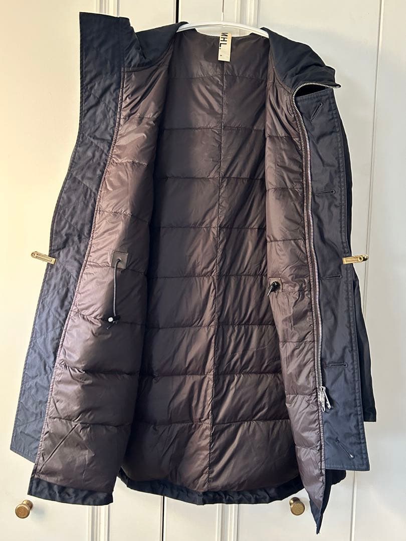 【MHL,】 ダウン&フェザー モッズコート L