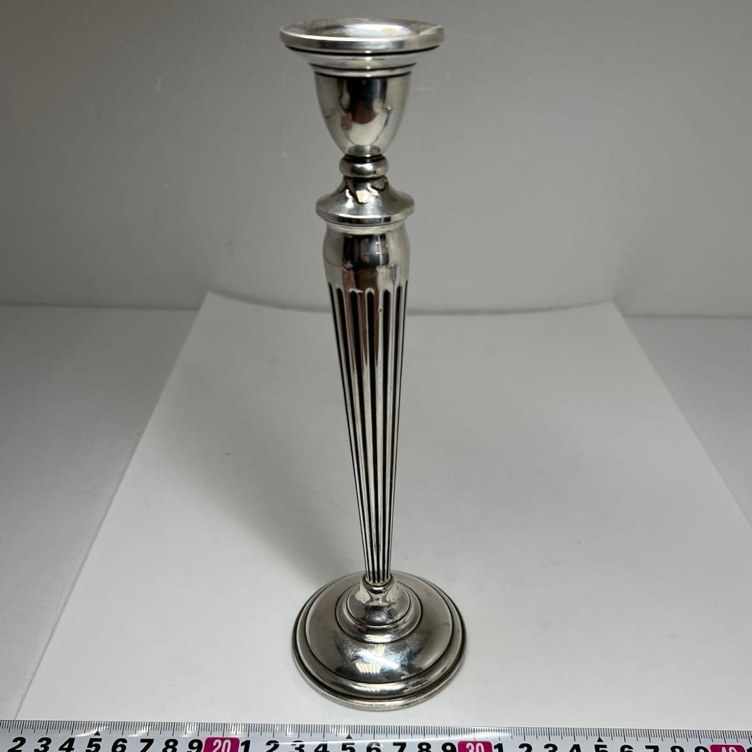 Sterling刻印　銀製燭台　389g 高さ26.2㎝　東な8-0201☆2F