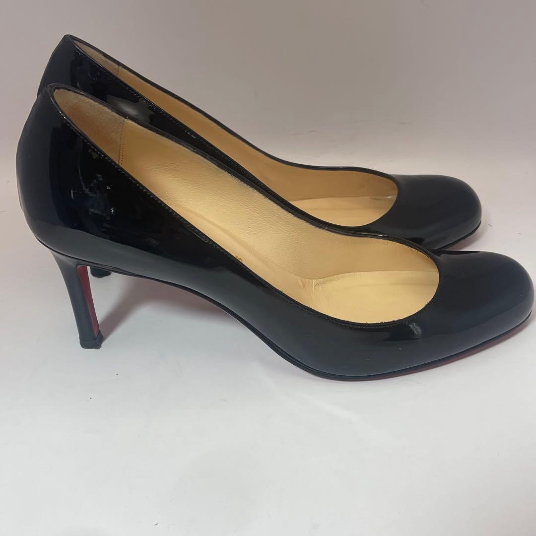 あおむし　クリスチャーノルブタン　パンプス 黒 37.5 レッドソール