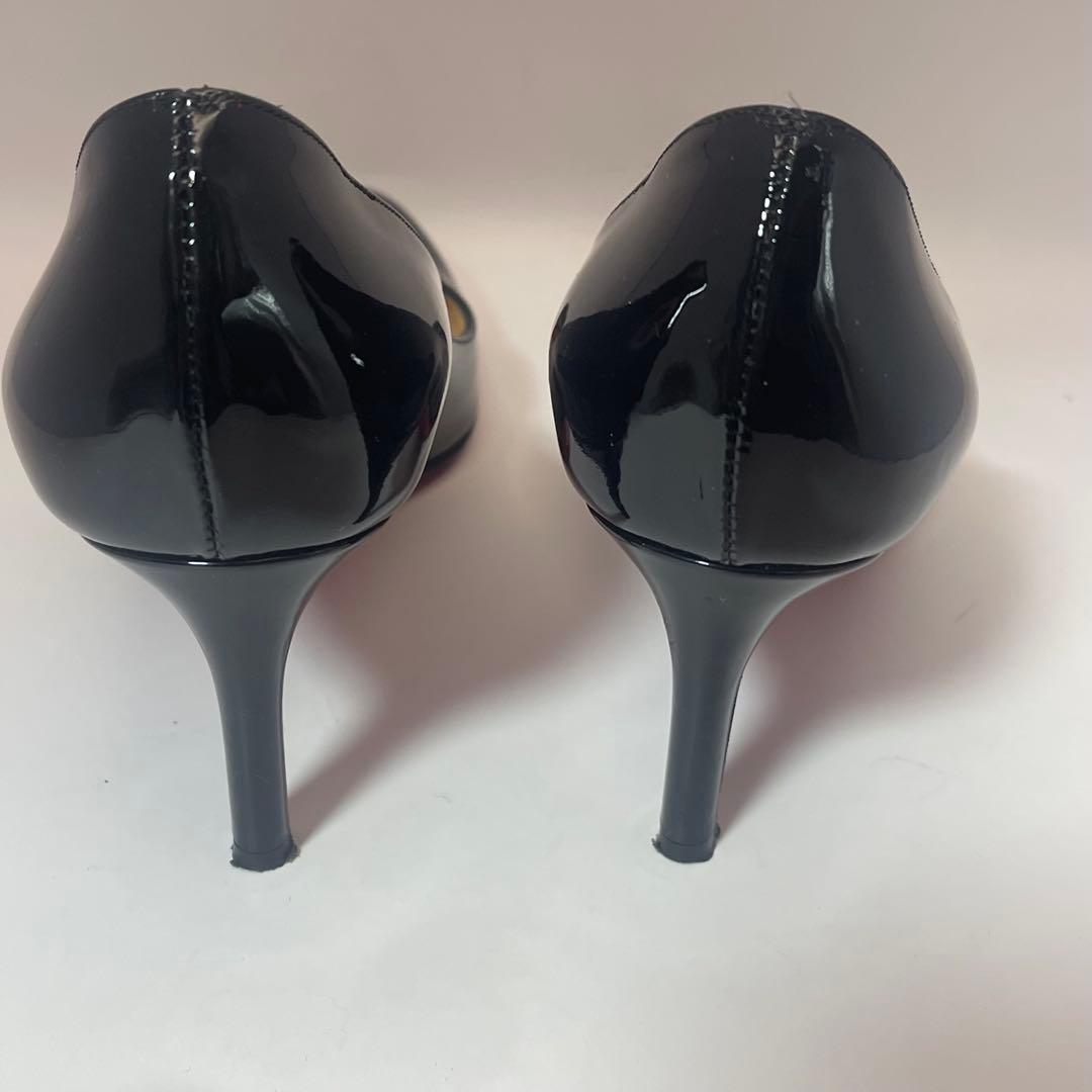あおむし　クリスチャーノルブタン　パンプス 黒 37.5 レッドソール