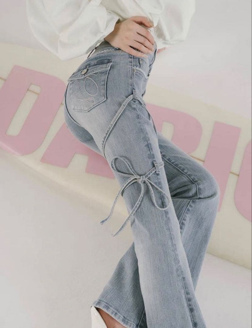 ピコレースハイウエストフレアデニム エイミーイストワール リエンダ エモダ ザラ