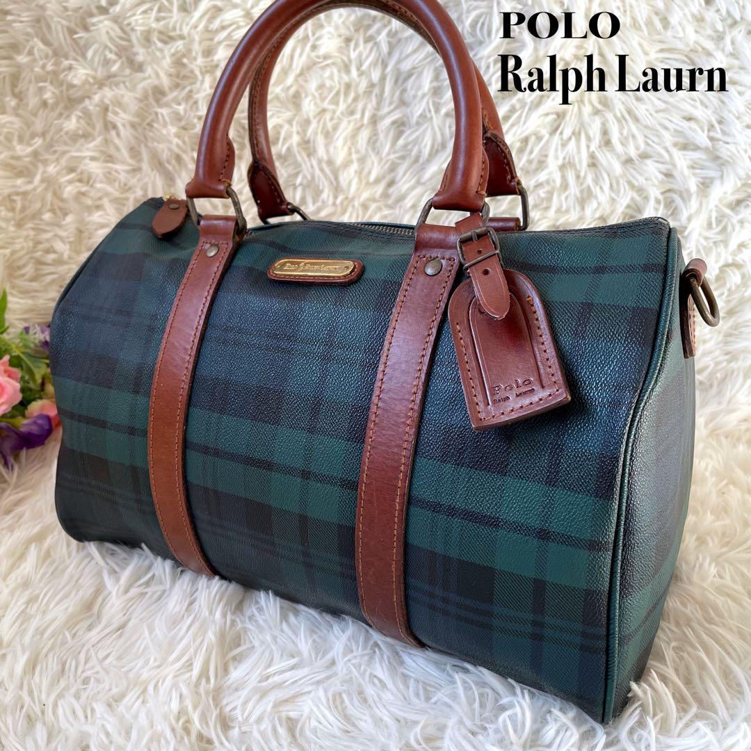 POLO RALPH LAUREN ブラックウォッチ柄ミニボストンバッグ