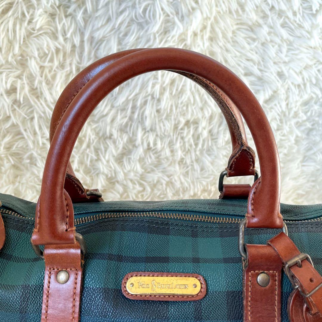 POLO RALPH LAUREN ブラックウォッチ柄ミニボストンバッグ