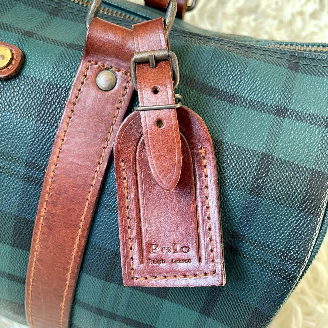 POLO RALPH LAUREN ブラックウォッチ柄ミニボストンバッグ