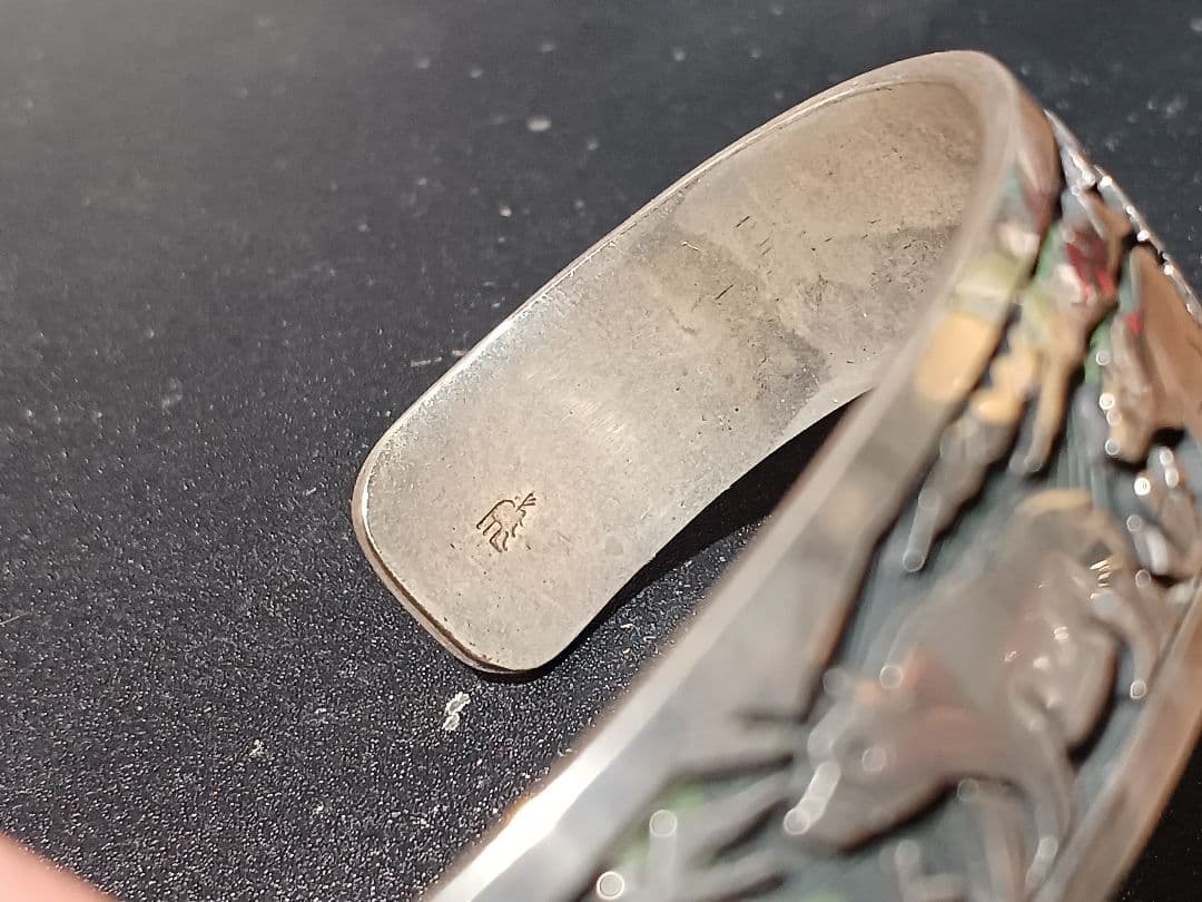 インディアンジュエリー　チャールストンルイス　ホピ族　バングル