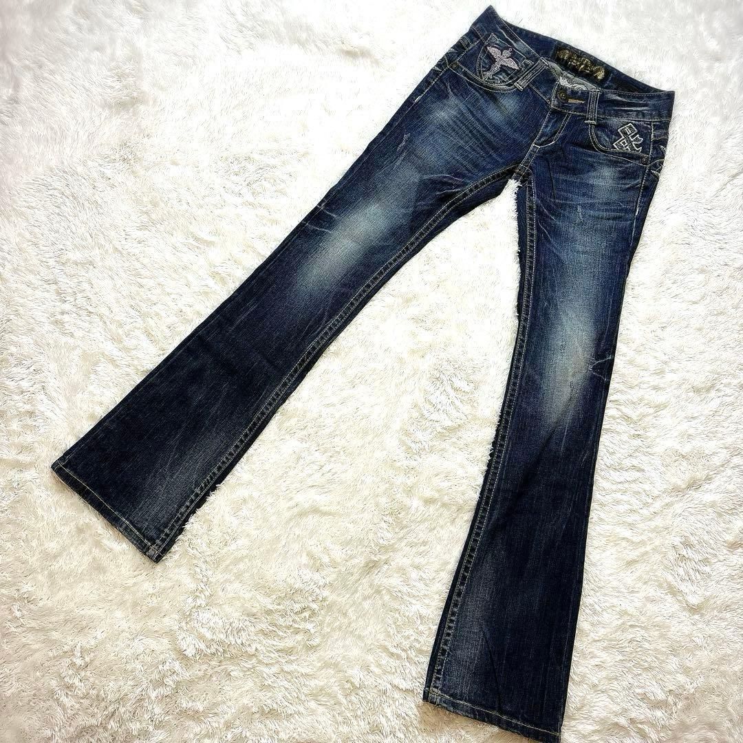 RED PEPPER エンジェルウィング 刺繍デニム ジーンズ 34 インディゴ
