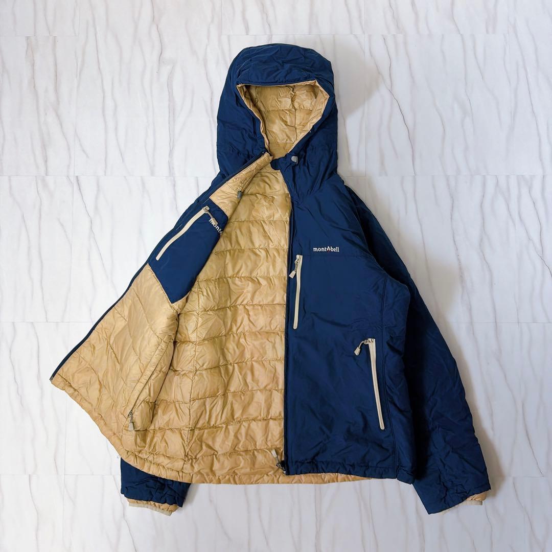 モンベル コロラドパーカ リバーシブル ネイビー×ベージュ レディースXLサイズ