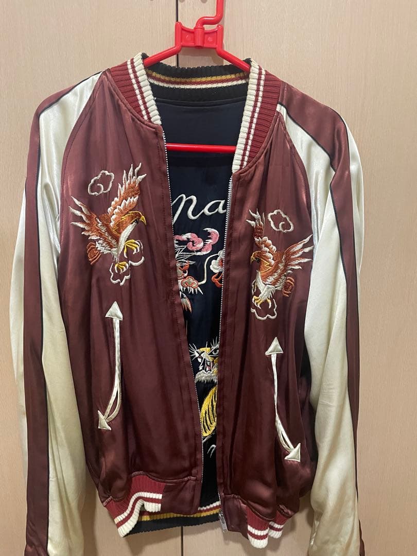 スカジャン 虎と鷲の刺繍 日本