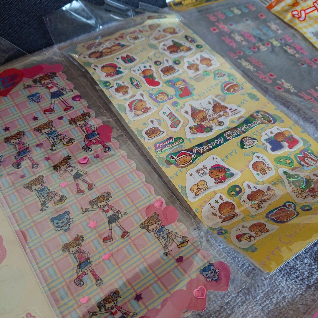 む*ぎ様 平成レトロ/当時物 シール まとめ売り ぷっくりシールあり ジャンク