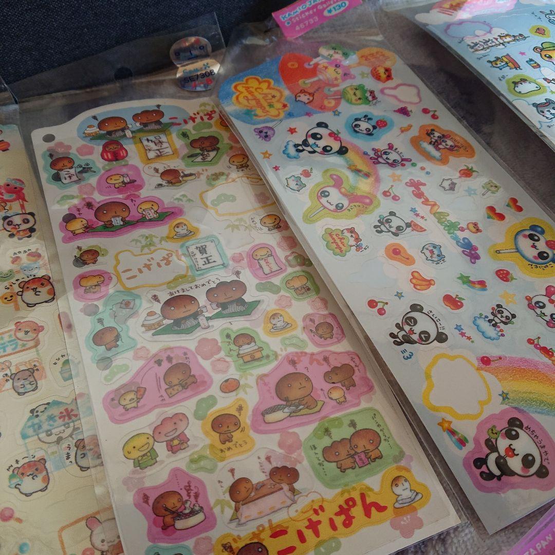 む*ぎ様 平成レトロ/当時物 シール まとめ売り ぷっくりシールあり ジャンク