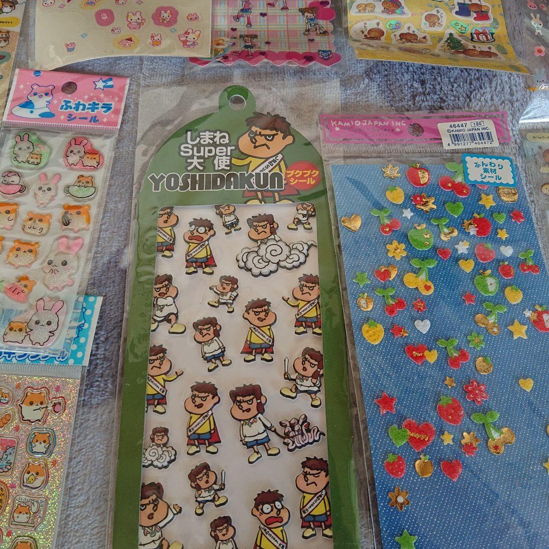 む*ぎ様 平成レトロ/当時物 シール まとめ売り ぷっくりシールあり ジャンク